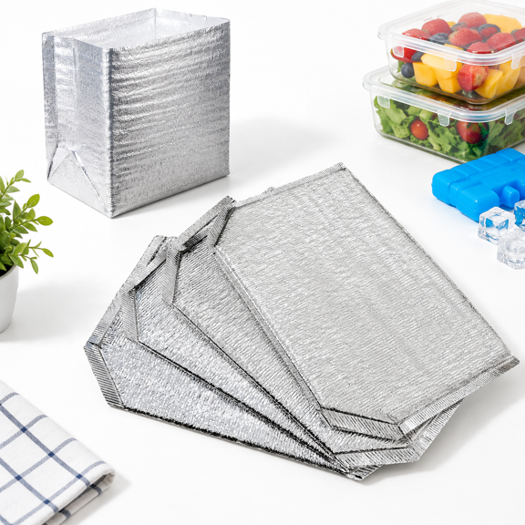4-Pack Reusable Insulated Thermal Lunch Bag Liners, 13.74 x 8.98 x 4.92 In