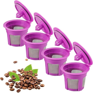 4 Pack Reusable K Cups Coffee Filters, Compatible with Keurig Brewers 1.0 and 2.0Coffee Makers - Universal Kcup Filters