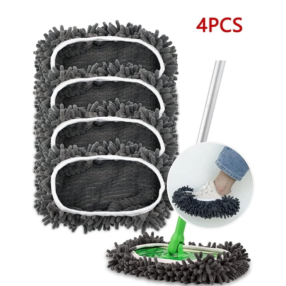 WYZCTTD 4 packs Reusable Mop Pad for Swiffer Sweeper, Upgraded Wet Dry Mop Cloth Washable Sweeper Refills