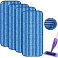 4 Pack Reusable Mop Pads Compatible with Swiffer Wetjet mops, Mop Pads