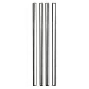 4-Pack Reusable Stainless Steel Metal Straws with Case Long Drinking Straws for Tumblers Dishwasher Safe 2 Cleaning Brushes Included