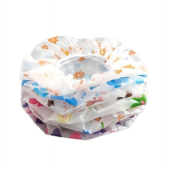 Adjustable Shower Caps for Women Reusable Waterproof, Lightweight Bath Hair Covers for Home, Salon & Travel