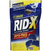 4 Pack - Rid-X Septic Tank System Treatment, 3-Dose Dual Action Septi-Pacs, 3 ct