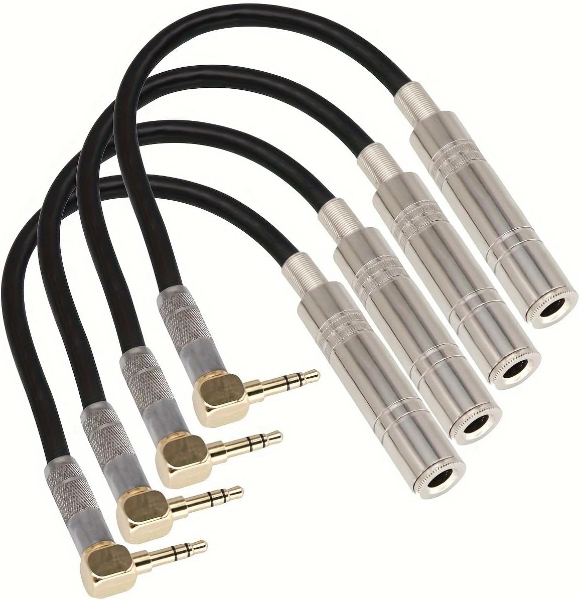 4 Adattatori Audio Angolari 90&deg; Da 3.5mm A 6.3mm Stereo, SIENOC