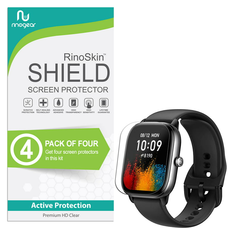 4-Pack) RinoGear Screen Protector for Amazfit GTS 4 Mini Screen