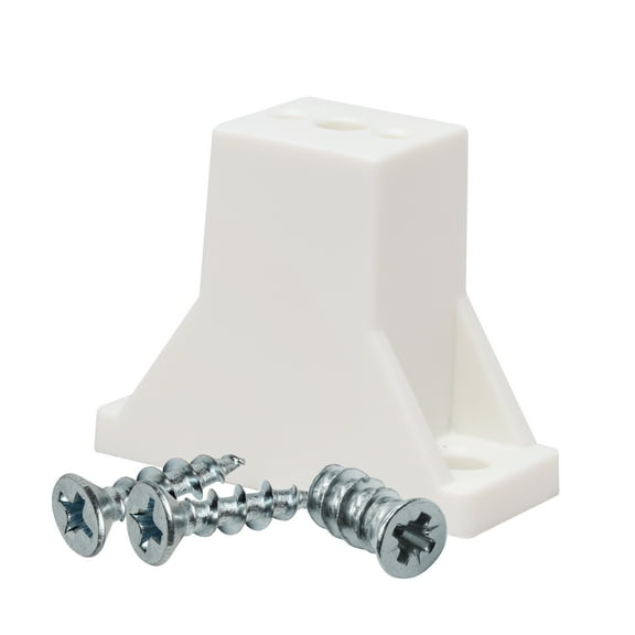 4 Pack Rok Hardware 1-1/2" (38.5mm) Drawer Slide Cabinet Side Spacer, Plastic Kitchen Cabinet Spacer for Slide-Out Trays, White