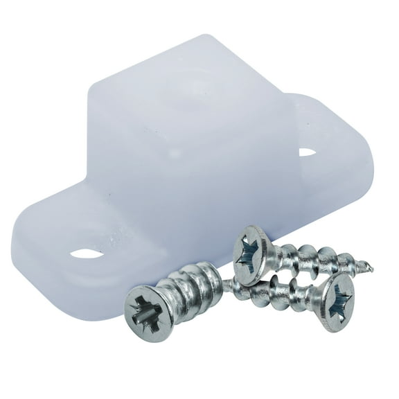 4 Pack Rok Hardware 3/4" (19mm) Drawer Slide Cabinet Side Spacer, Plastic Kitchen Cabinet Spacer for Slide-Out Trays, White