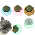4Pack Rotating Catnip Balls, Edible Mint, WallMountable, Hairball