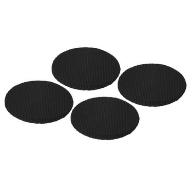 4 Pack Round Bar Stool Covers Dia.11"-16", Non-slip Round Seat Cushions for Chairs Stool Slipcovers Black