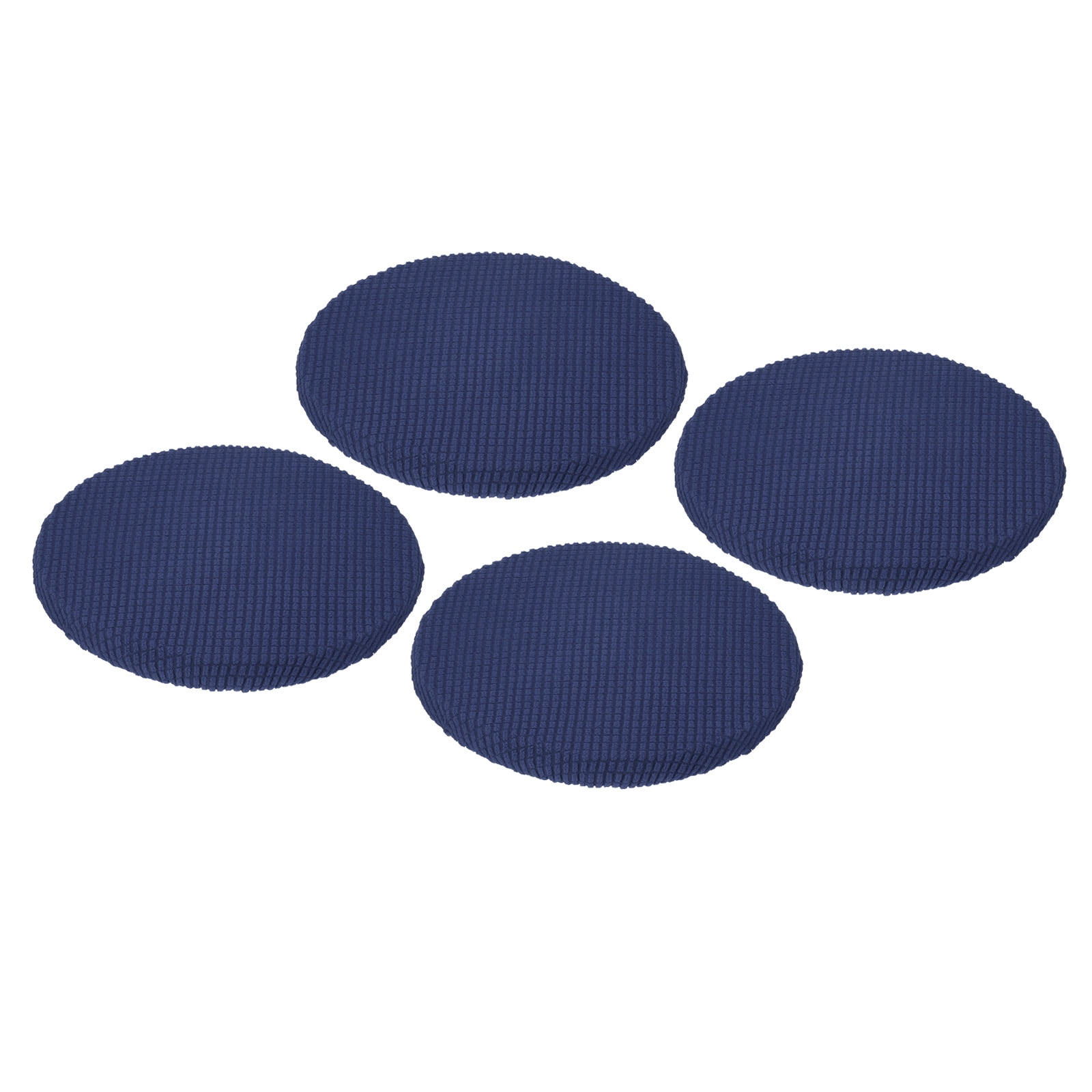 Unique Bargains Non-slip Round Bar Stool Seat Cushions Slipcovers 11"-16" 4 Pcs Blue