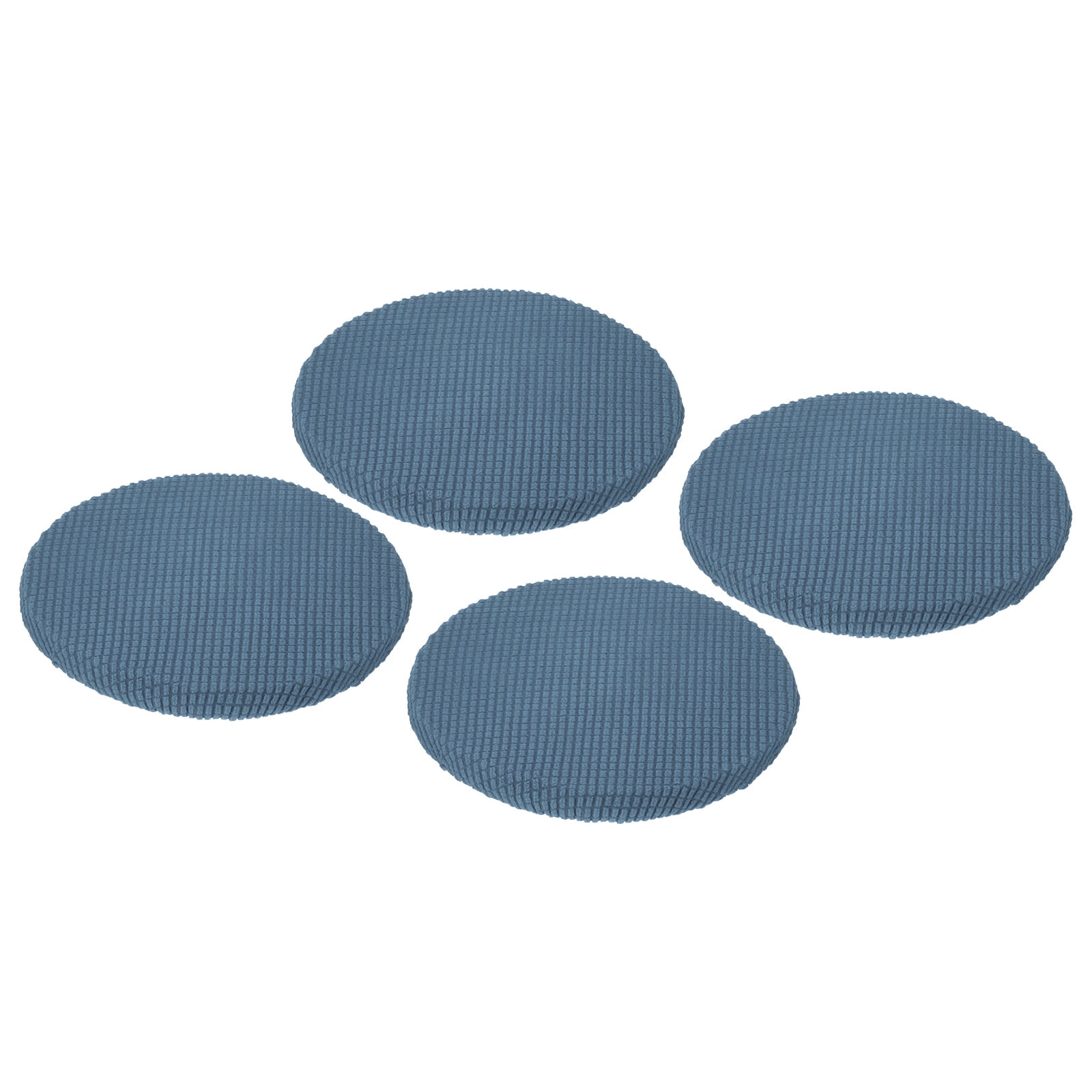 Unique Bargains Non-slip Round Bar Stool Seat Cushions Slipcovers 11"-16" 4 Pcs Blue