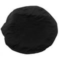 thumbnail image 1 of 4 Pack Round Bar Stool Covers - Super Soft and Washable Elastic Stool Cushion Slipcover for Bar 12-14 inch Chair-Black, 1 of 8
