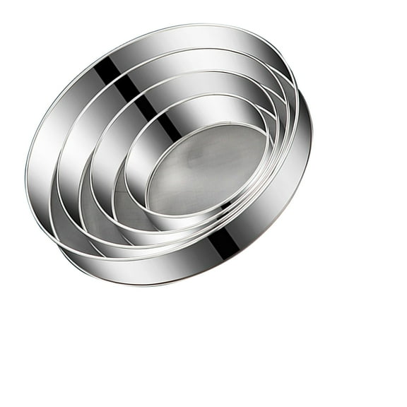 4 Pack Round Fine Mesh Flour Sifter Set, Stainless Steel for Baking  Includes 6 In, 8 In, 10 In & 12 In, Great for Straining and Powdering Pastries, Shipped from Local Warehouse