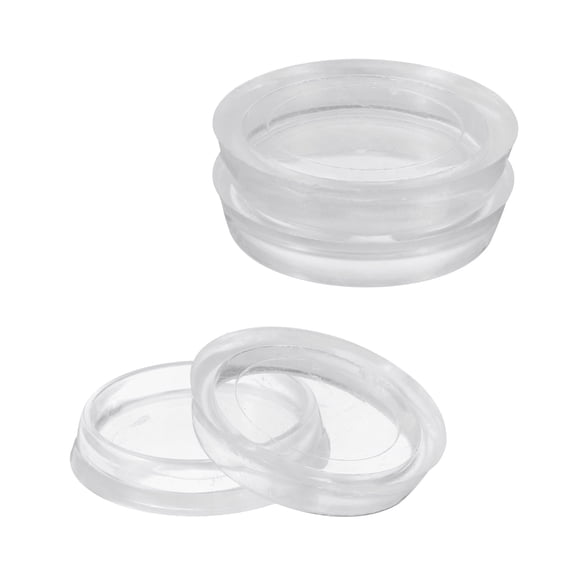 4 Pack Round Furniture Caster Cups, 1-7/16" Plastic Furniture Pads