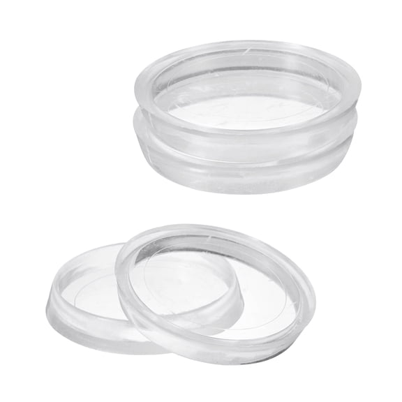 4 Pack Round Furniture Caster Cups, 1-7/8" Plastic Furniture Pads