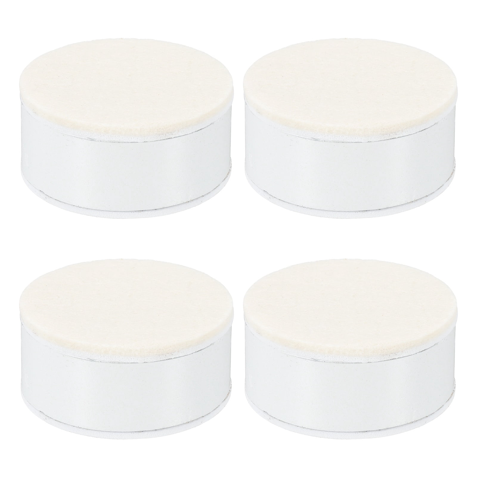 4 Pack Round Self-Adhesive Furniture with Felt Pads 2.36"x1.18", White