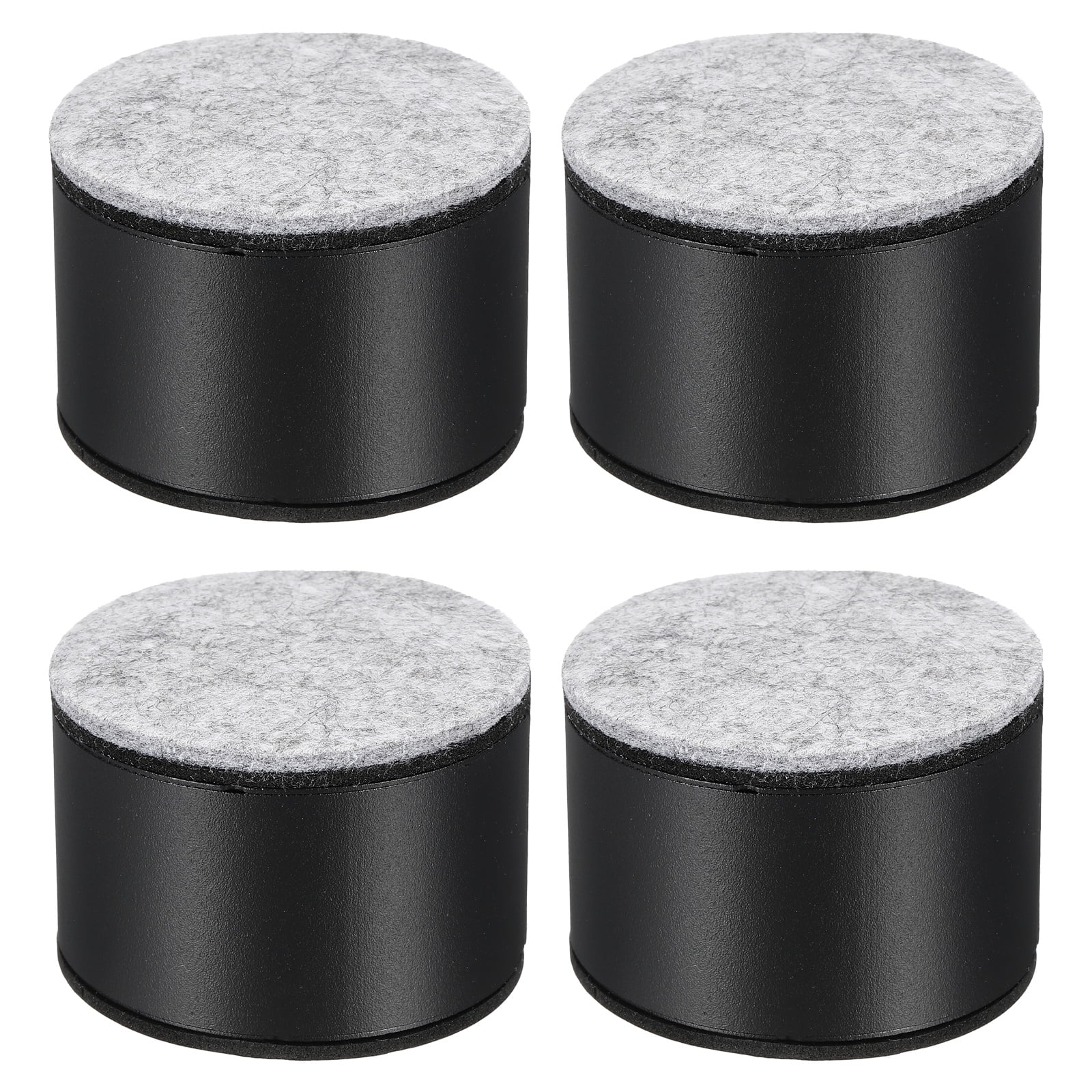 4 Pack Round Self-Adhesive Furniture with Felt Pads 2.36"x1.5", Black