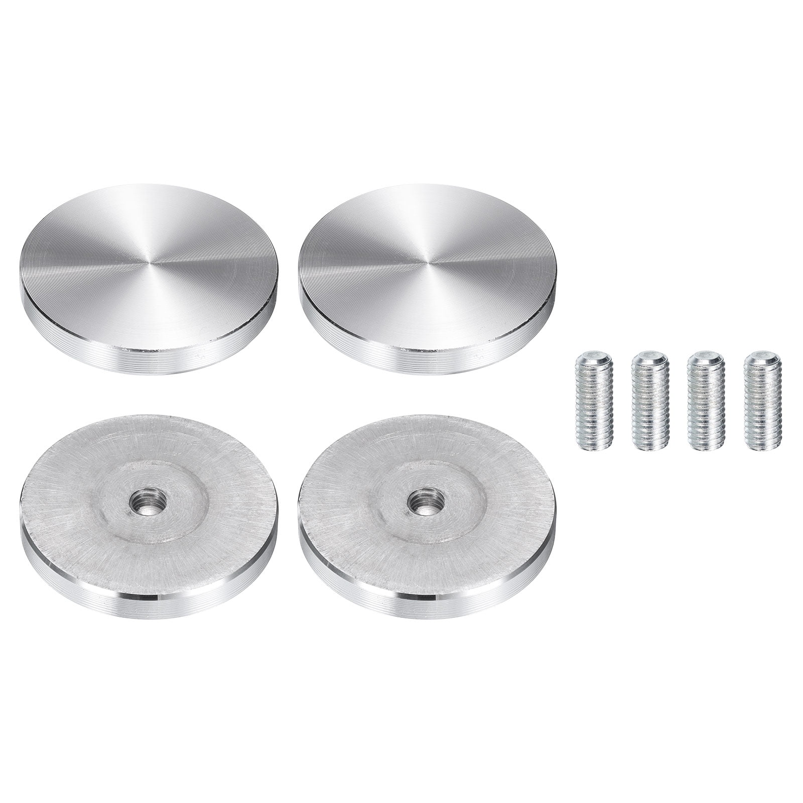 4 Pack Round Shape Aluminum Disc, M8 Thread 50mm Diameter Aluminum ...