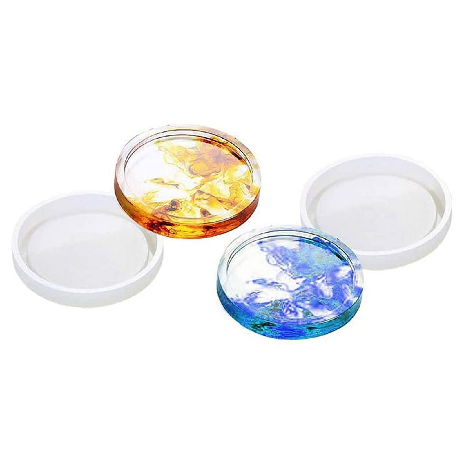Transparent Coaster Resin Mold Silicone Round Mats Moule Epoxy Cups Moldes  Silicona Resina Epoxi Tool Home DIY Accessory