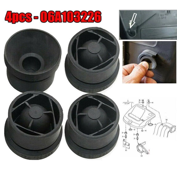 4-Pack Rubber Engine Cover Cushion Jounce Bumper Grommet,Part No.06A103226, For A1/A3/A4/A5/A6/A7/A8/Q3/Q5