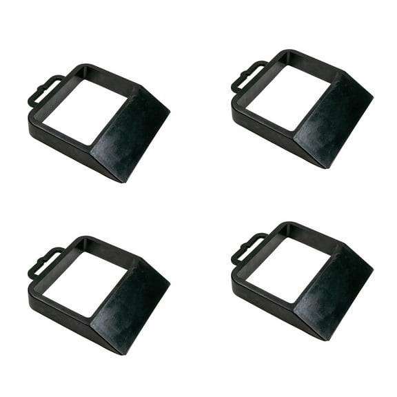 4 Pack Rubber Pallet Jack Wheel Chock with Built-in Handle - Pallet Jack Stopper for Truck - 13-3/8" Length x 11.5" Width x 2" Height