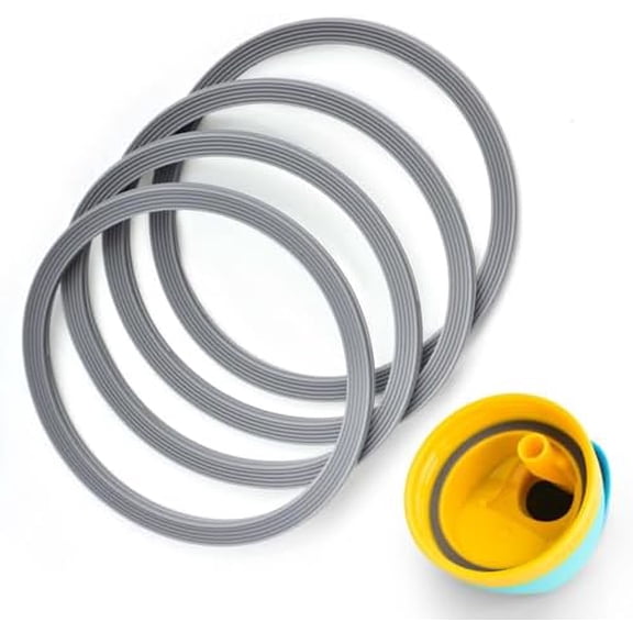 4 Pack Rubber Seal Replacement Compatible with Owala FreeSip Water Bottle Top Lid Gasket Water Bottle Replacement Lid Accessories Compatible with Owala FreeSip Water Bottle 24/32oz