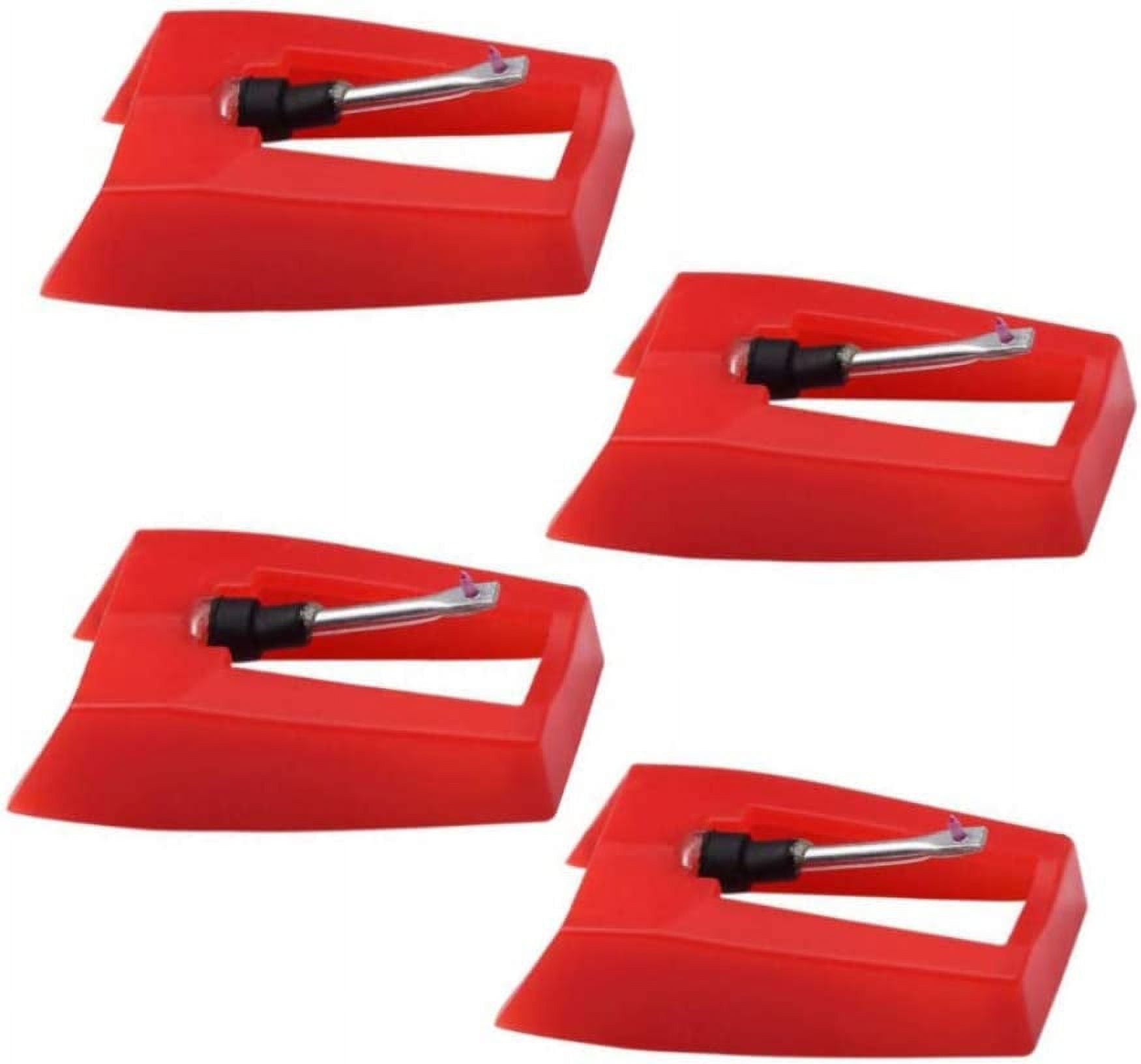 4 Pack Ruby Record Player Needle,Turntable Stylus Replacement for ION