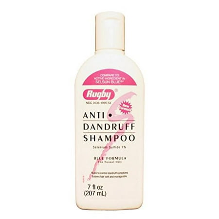 4 Pack - Rugby Selenium Sulfide Anti-Dandruff Shampoo 7oz Each