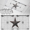 thumbnail image 1 of 4 Pack Rustic Barn Door Fluorescent Light Covers for Ceiling Lights Vintage Rust Red Star Beige Wood Board Magnetic Ceiling Light Covers Overhead Light Filters for Office Classroom Home, 1 of 9