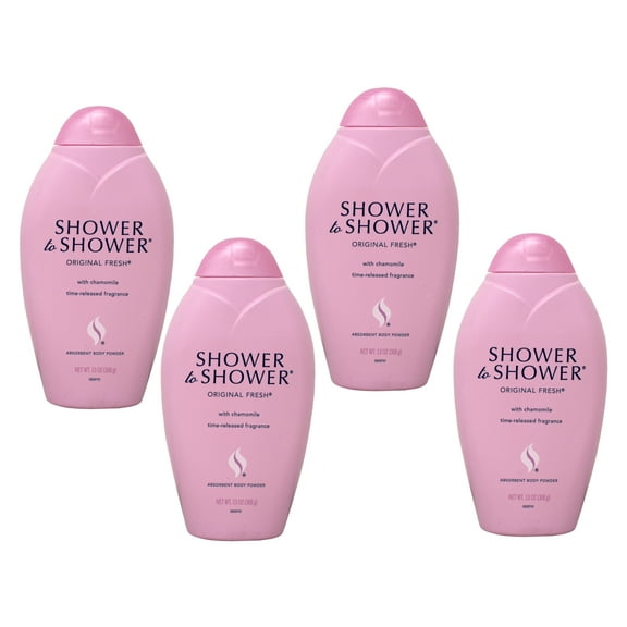 4 Pack - SHOWER TO SHOWER Body Powder Original Fresh 13 oz Each
