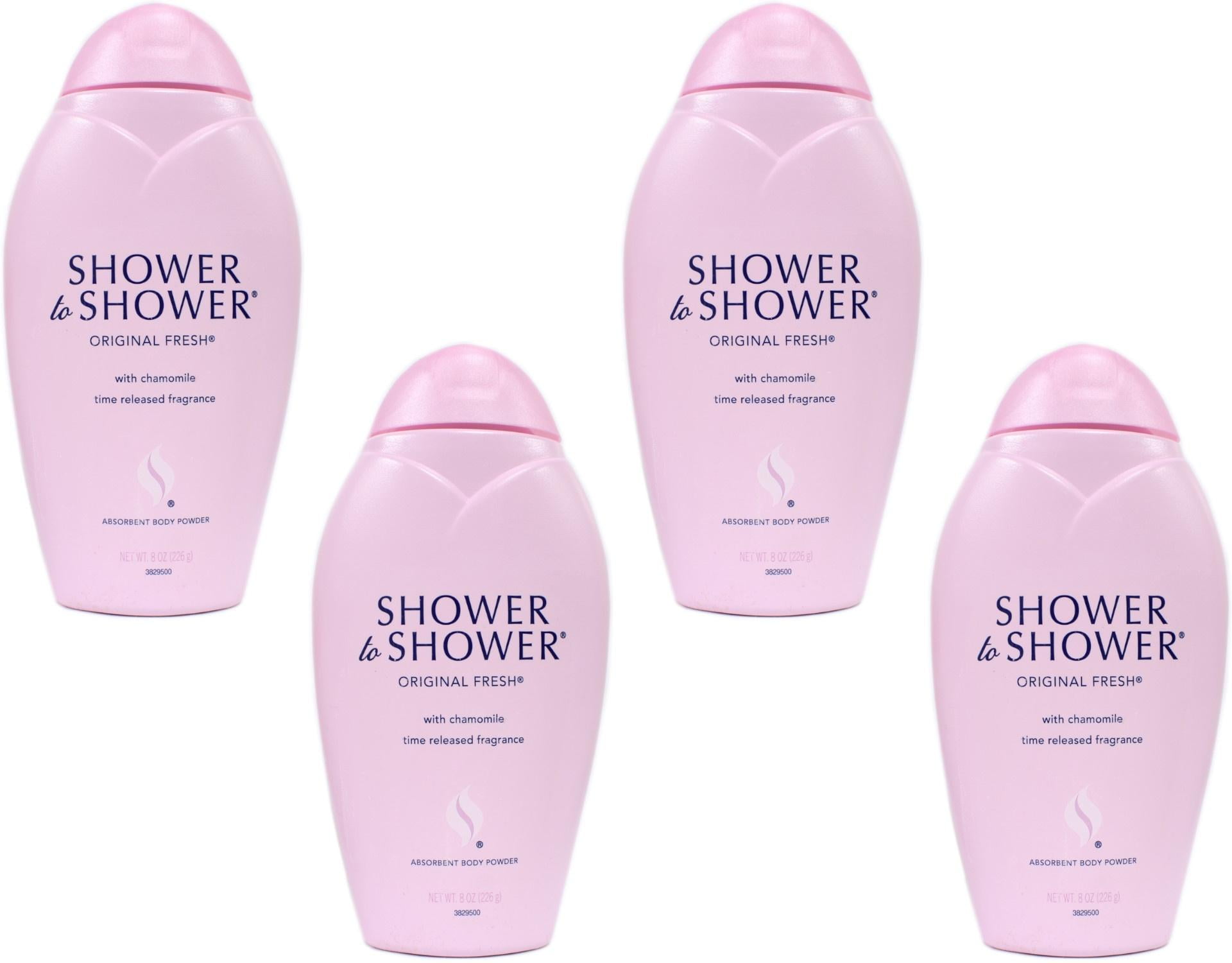 SHOWER TO SHOWER Original Fresh Body Powder, 4 Pack, 8oz Each - Walmart ...