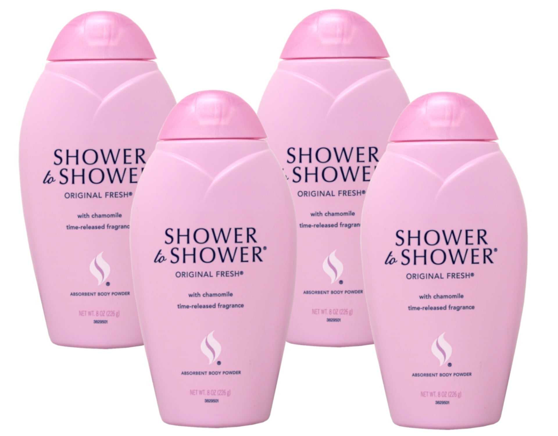 SHOWER TO SHOWER Original Fresh Body Powder, 4 Pack, 8oz Each