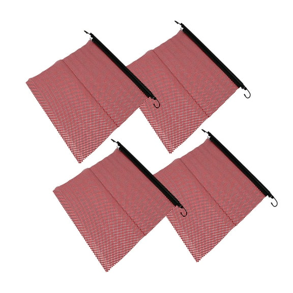 (4 Pack) Safety Flag w/ Rubber Bungee and Jersey Mesh Construction - Red - 18" x 18"