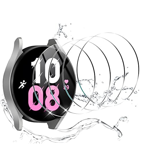 4 Pack for Samsung Galaxy Watch 7 40mm /Watch 6 40mm /Watch 5 40mm Screen Protector Tempered Glass,YMHML Waterproof 9H Hardness Film for Galaxy Watch 7/6 / 5 Accessories