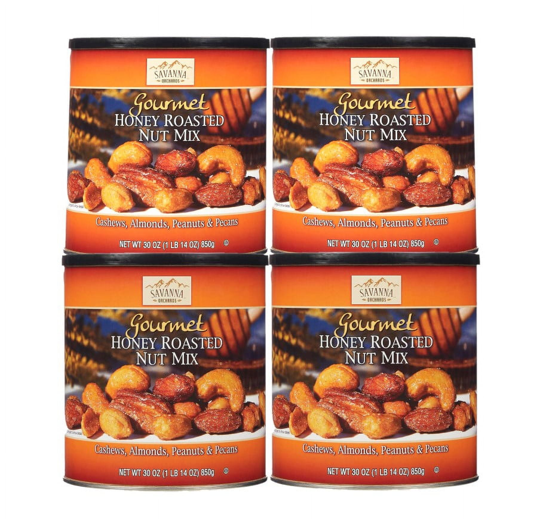 4 Pack | Savanna Orchards Gourmet Honey Roasted Nut Mix, 30