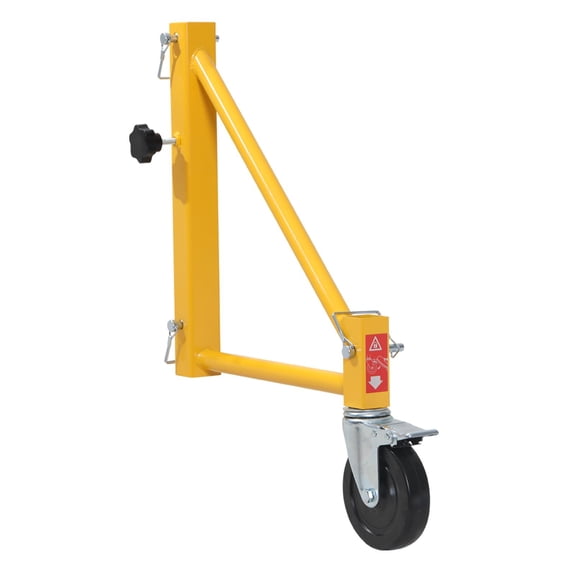 4-Pack Scaffold Outriggers, 1000Lbs Capacity , Swivel Casters, Carbon Steel Galvanized, Yellow