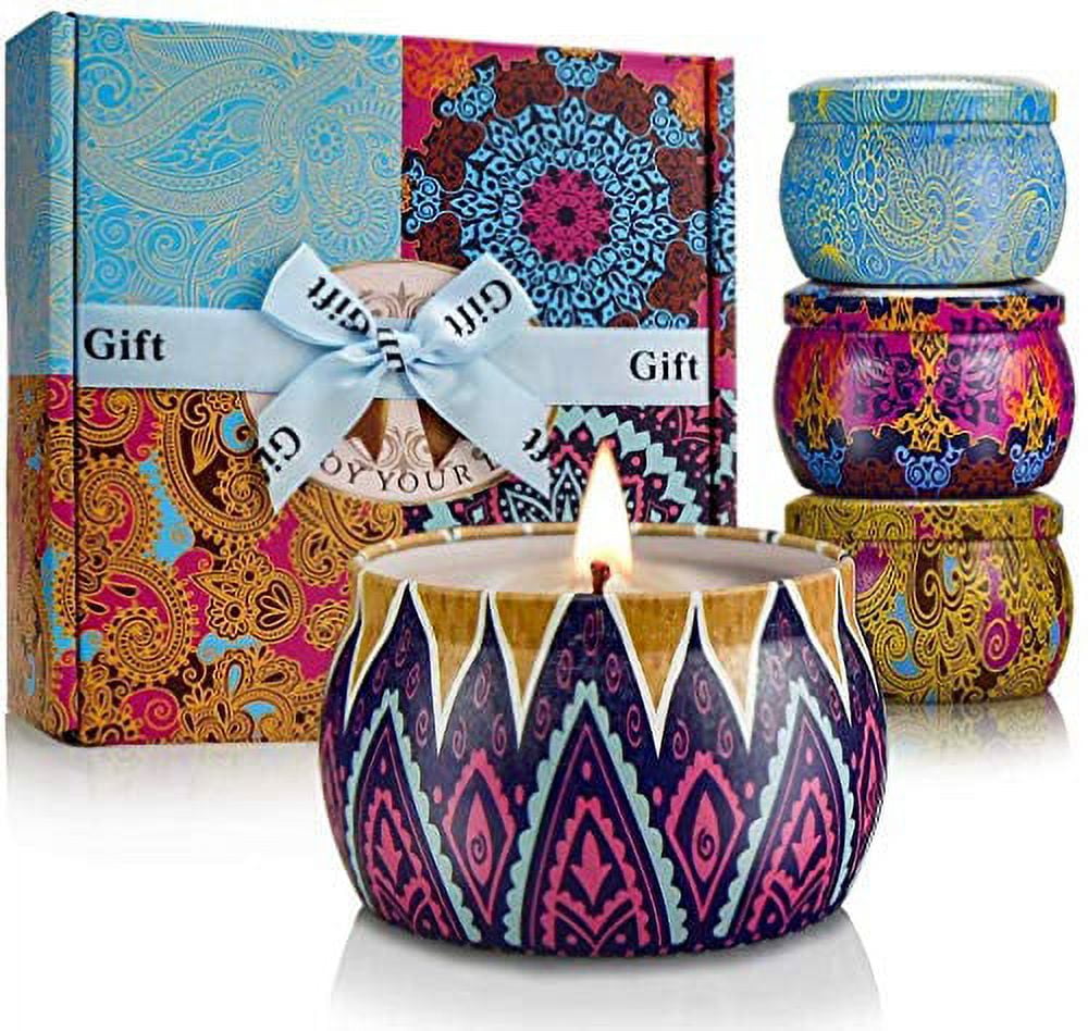 Bohemian Lavender Soy Wax Scented Candle Set