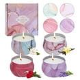 thumbnail image 1 of 4 Pack Scented Candles Gift Set, Soy Wax Scented Somkeless Fragrance Candles 4.4 oz Strongly Fragrance for Stress Relief Birthday Valentine's Day Mother's Day Yoga Wedding, 1 of 7