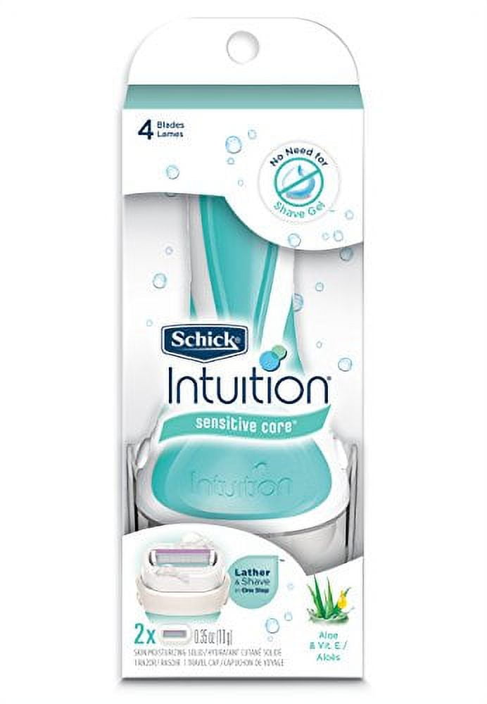 4 Pack Schick Intuition Sensitive Razor for Women + 2 Moisturizing Refills Each