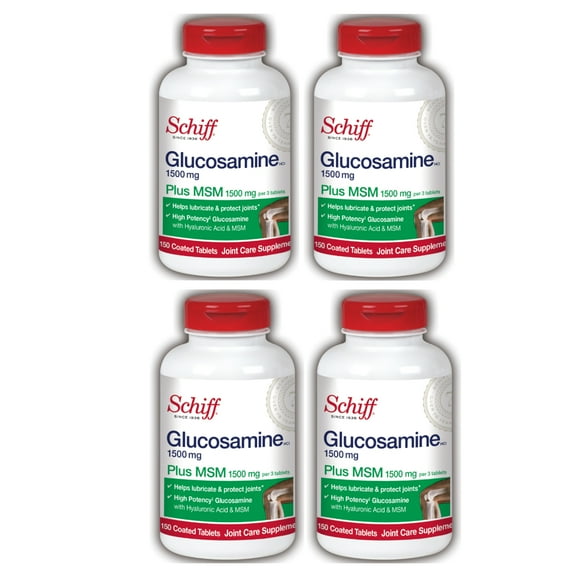 (4 Pack) Schiff Specialty Glucosamine MSM 1500mg 150 Tablet