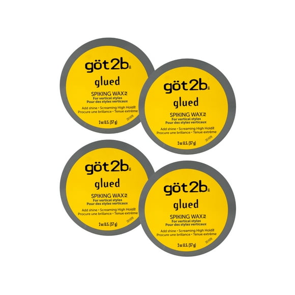 4 Pack Schwarzkopf got2b Glued Spiking Hair Wax 2 Ounce