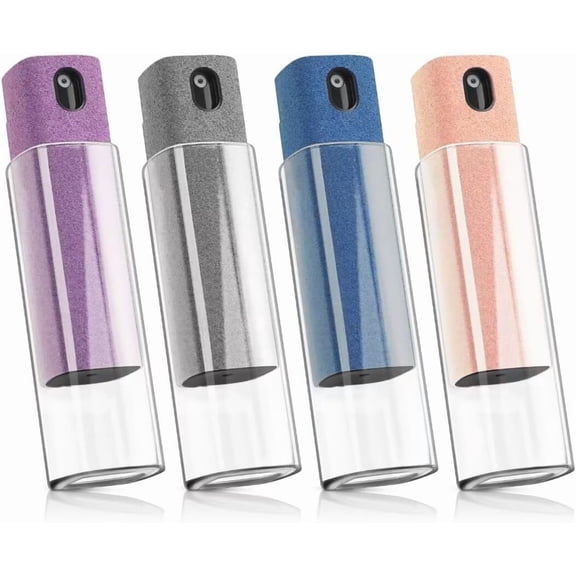 4 Pack Screen Cleaner 3-in-1 Touchscreen Mist Cleaner Spray and Microfiber Cloth Built-in Cleaning Solution Portable Reusable Fingerprint-Proof Spray Bottle for Phone Laptop iPad TV Monitor Car
