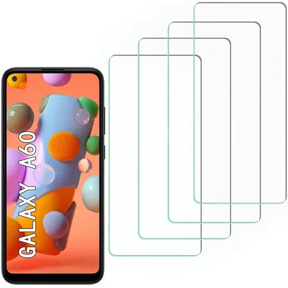 [4 Pack] Screen Protector Compatible with Samsung Galaxy A60,Scratch Resistant,Easy-Install,Bubble Free,Anti-Fingerprint,Tempered Glass Compatible with Samsung Galaxy A60