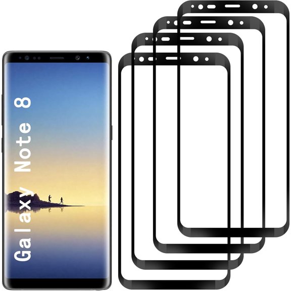 [4 Pack] Screen Protector Compatible with Samsung Galaxy Note 8,Scratch Resistant,Easy-Install,Bubble Free,Anti-Fingerprint,Tempered Glass Compatible with Samsung Galaxy Note 8