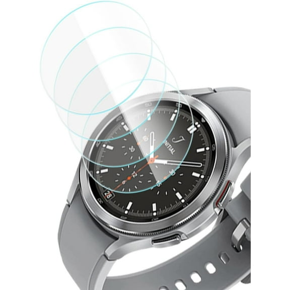 4 Pack Screen Protectors for Samsung Galaxy Watch 4 Classic 46mm,High Definition Anti Scratch Tempered Glass Screen Protector for Galaxy Watch 4 Classic 46mm,Bubble Free