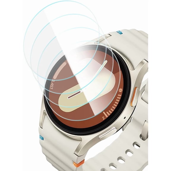 4 Pack Screen Protectors for Samsung Galaxy Watch 7/6/5/4 44mm,Ultra-thin Tempered Glass Screen Protectors for Galaxy Watch 7/6/5/4 44mm,Anti Scratch,Bubble Free