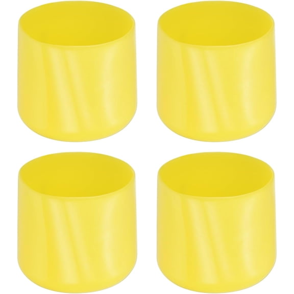 4 Pack Screw Thread Protector Cover Rubber End Caps, [for Screw, Bolt, Rod Cap] - 1 3/4"(45mm) Inner Dia/Yellow