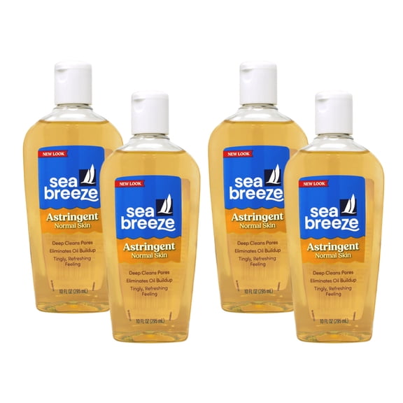 4 Pack Sea Breeze Liquid Astringent Original Formula, Classic Clean - 10 oz Each