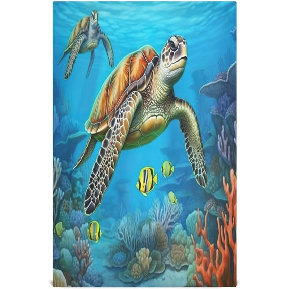 4 Pack Sea Turtle Kitchen Towels Highly Absorbent, Super Soft Dishcloths 18 x 28 Inches Reusable Quick Drying Tea Towels Set for Home,Kitchen Decor Wash cloth