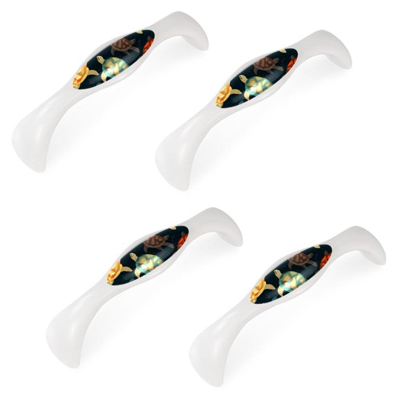 4-Pack Sea Turtle Pull Handle for Kitchen Cupboard Door, Bedroom Dresser Drawer, Bathroom Wardrobe Hardware